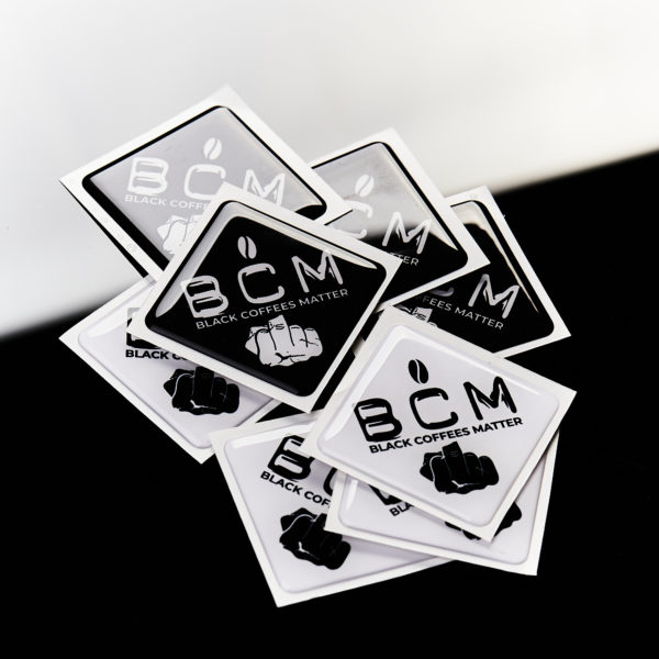 Black Coffees Matter - Živicová samolepka
